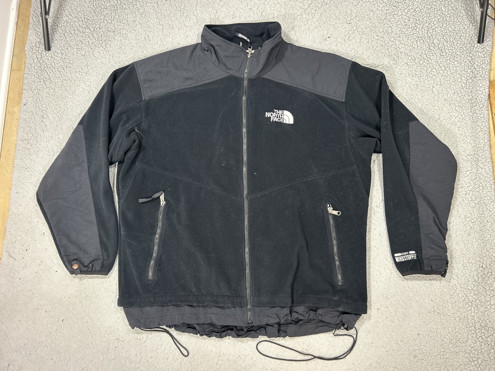 The North Face Jacket Mens 2XL Black Gore Windstopper Fleece Windbreaker Zip